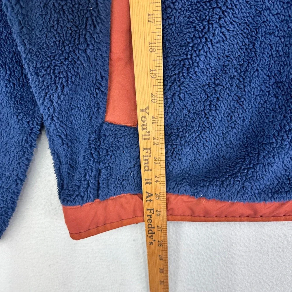 The North Face Campshire Sherpa Fleece‎ Hoodie Mens Small Blue Anorak Jacket